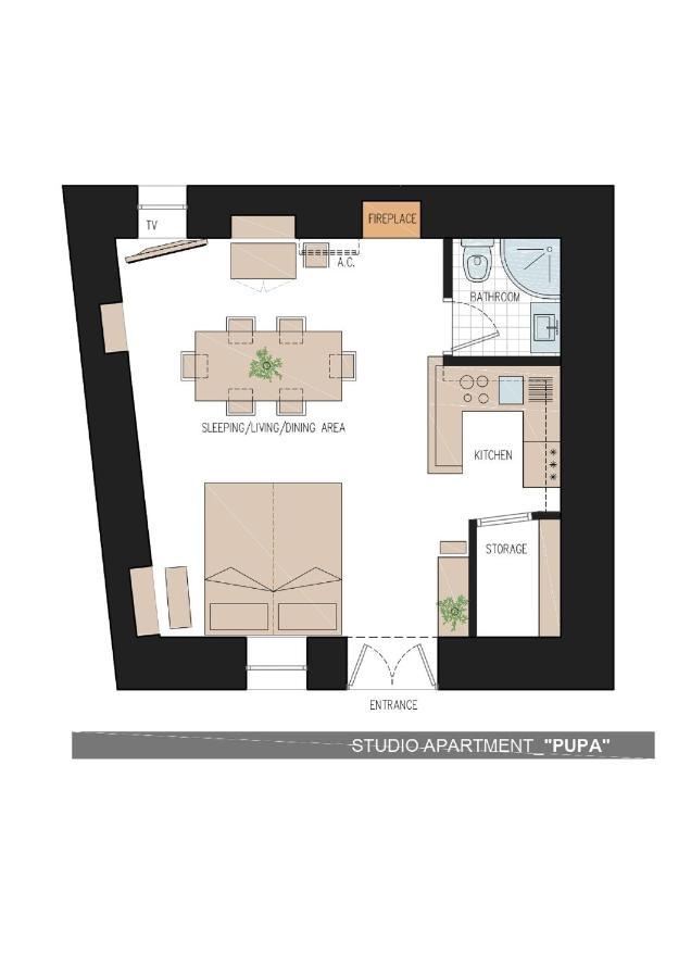 Studio Apartment Pupa ดูบรอฟนิก ภายนอก รูปภาพ